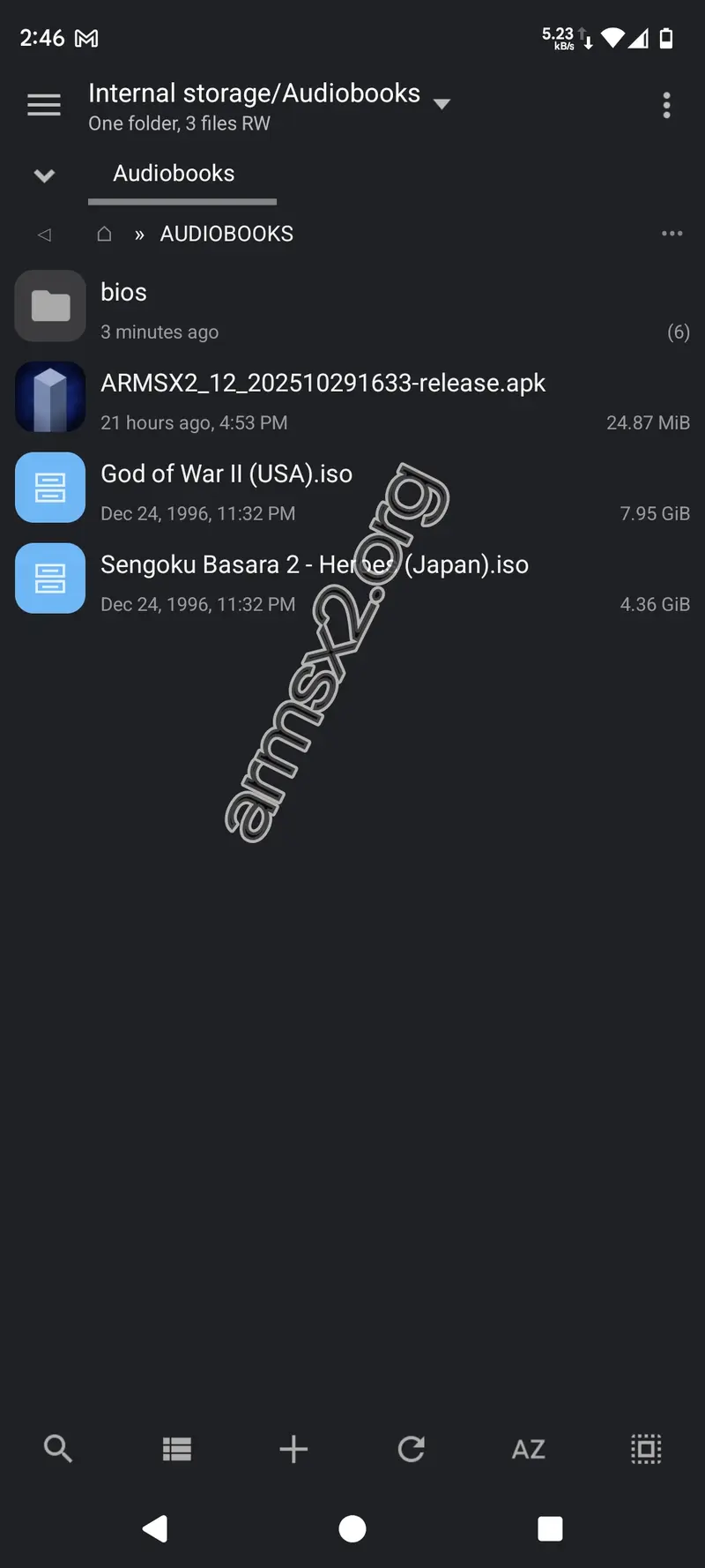 Step 1 of setting up ArmSX2: Getting the APK, BIOS, and game ISO files